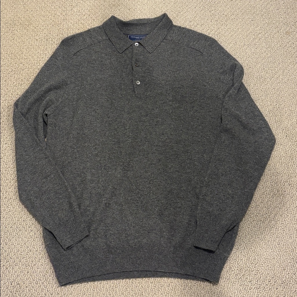 Vineyard Vines Men’s Cashmere Sweater Polo - Medium